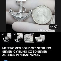 925 Silver Anchor Pendant