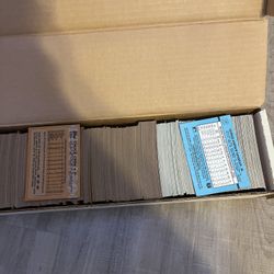 Cardboard Box Filled With 80s Baseball Cards