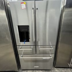 Stainless Steel Kitchen Aid 5 Door Refrigerator 