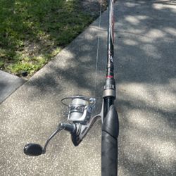 7 ft Bass pro shop rod with quantum throttle 10 reel for Sale in Ocoee, FL  - OfferUp