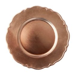13” Scalloped Copper Plate Chargers