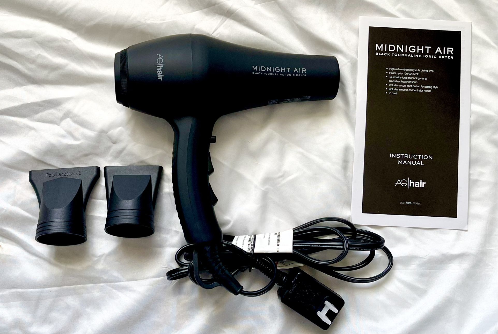 Brand New- Never Used - AG / Hair Midnight Air “ Ionic Dryer Please Read.
