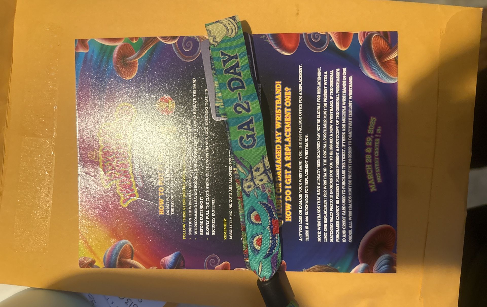 2 Day GA Beyond Wonderland Wristband