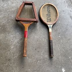 Antique Wooden Tennis Rackets