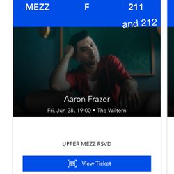 Two Tickets for Aaron Frazer At The Wiltern