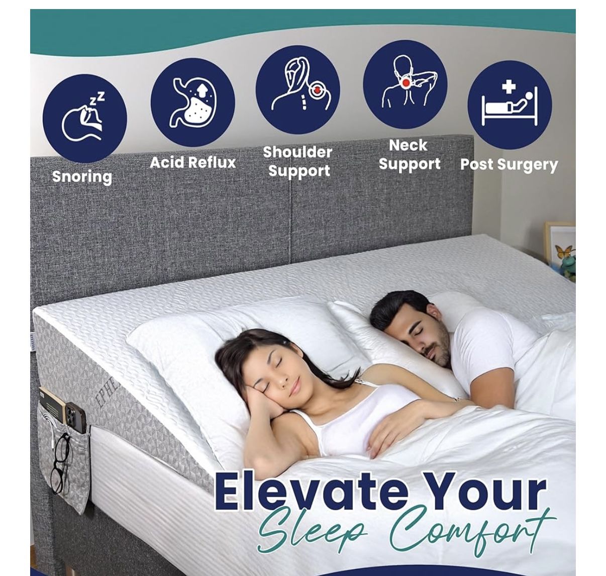 Under Mattress Wedge for Acid Reflux – King Size Bed With Storage