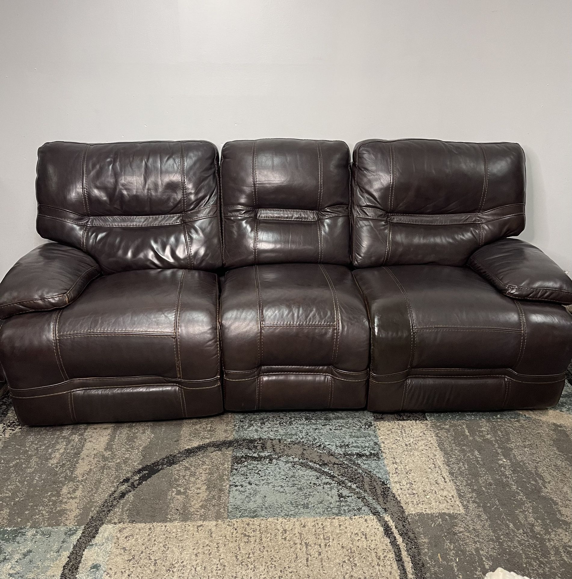 Costco Recliner Free Delivery Sofa Leather Couch
