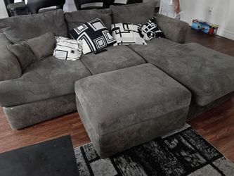 Sofa with ottoman and chaise