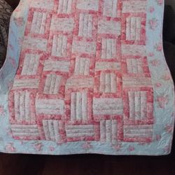 Baby Quilt 38x49 Made By Professional Quilter