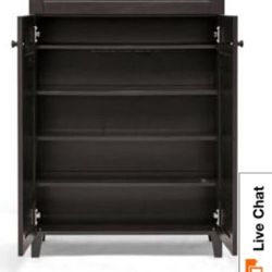 Dark wood shoe Cabinet