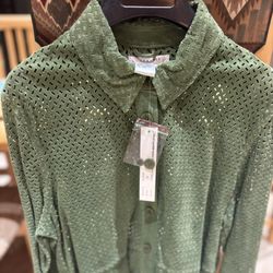 Dramatic Price Drop: NWT Co & Eddy Button-down Size M, Suede Shirt