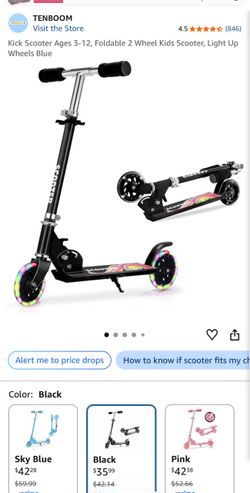 Light up kick scooter