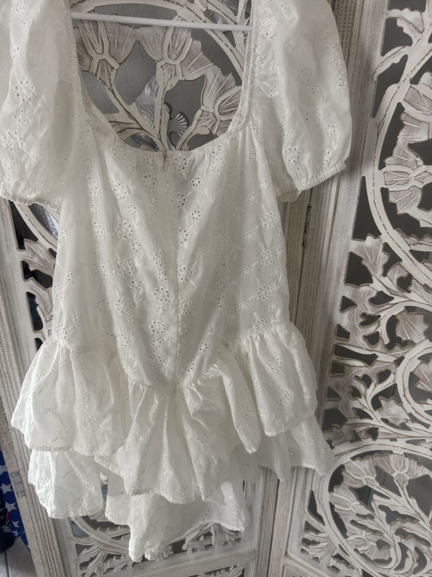White eyelet Size 8 Dress