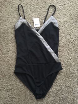 Black with gold small bodysuit