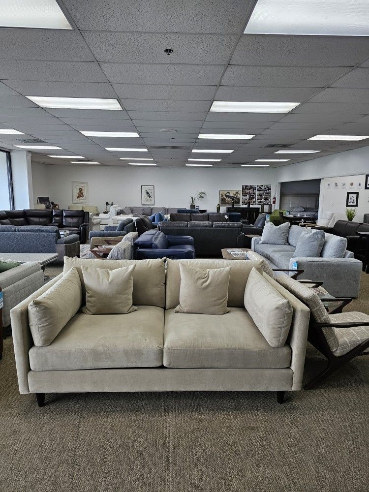 Fabric Sofa With Removable Cushions