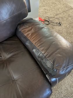 Brown recliner couch. Powered.