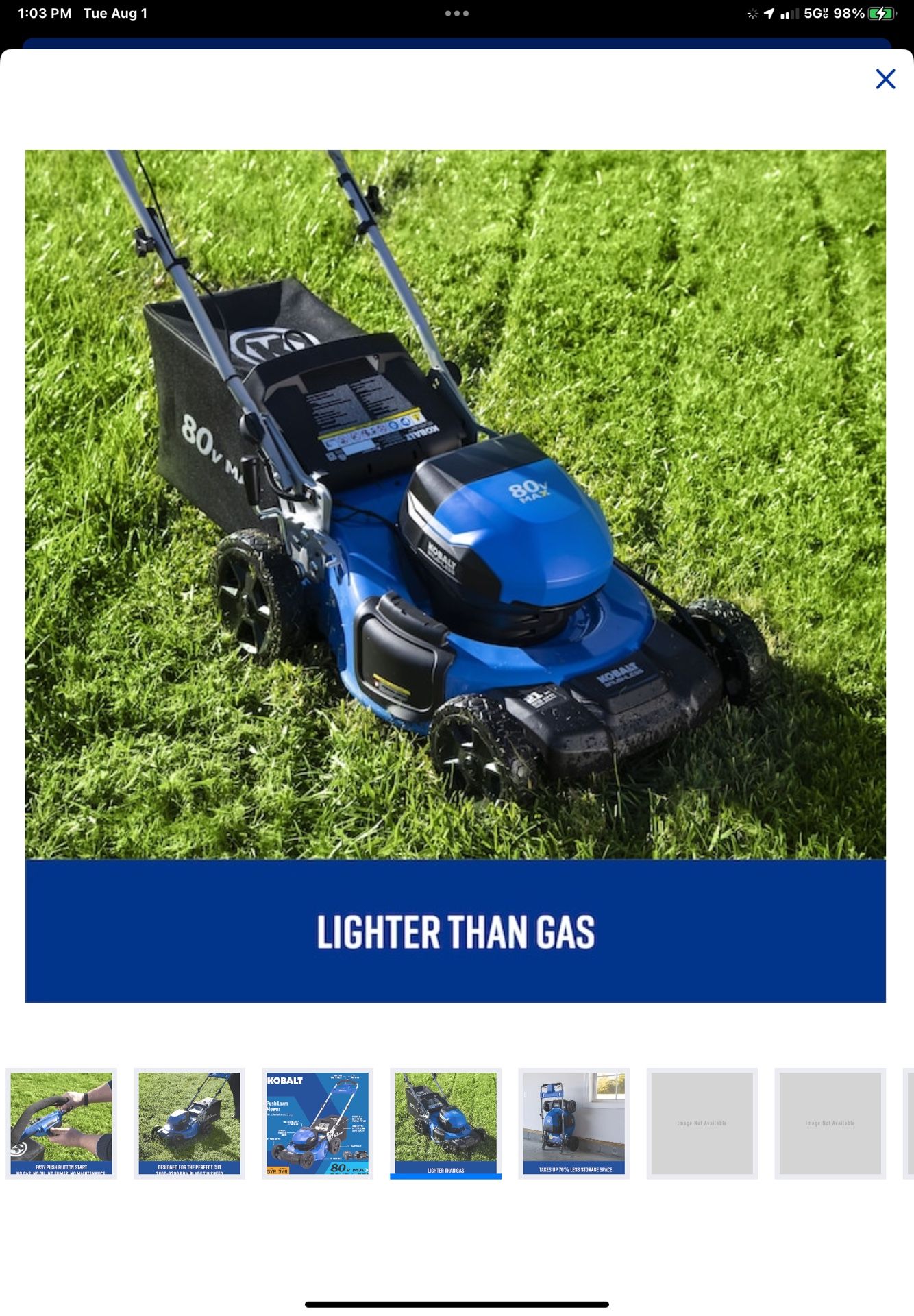 Kobalt 80v Lawn Mower