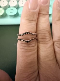 Wedding set with anniversary bands