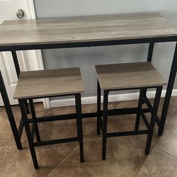 (NEW) 48” Wide High Top Bar Table Set