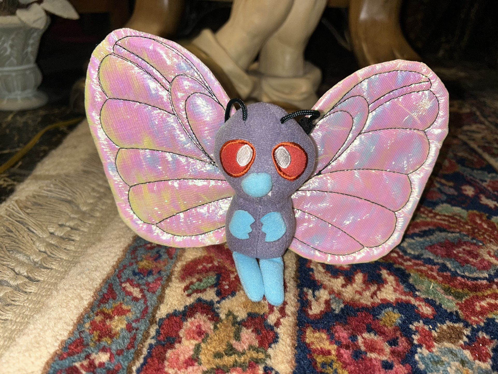 2007 Pokemon Black & White Butterfree Bean Bag Plush From Jakks Pacific
