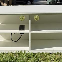White TV Stand—Entertainment Center