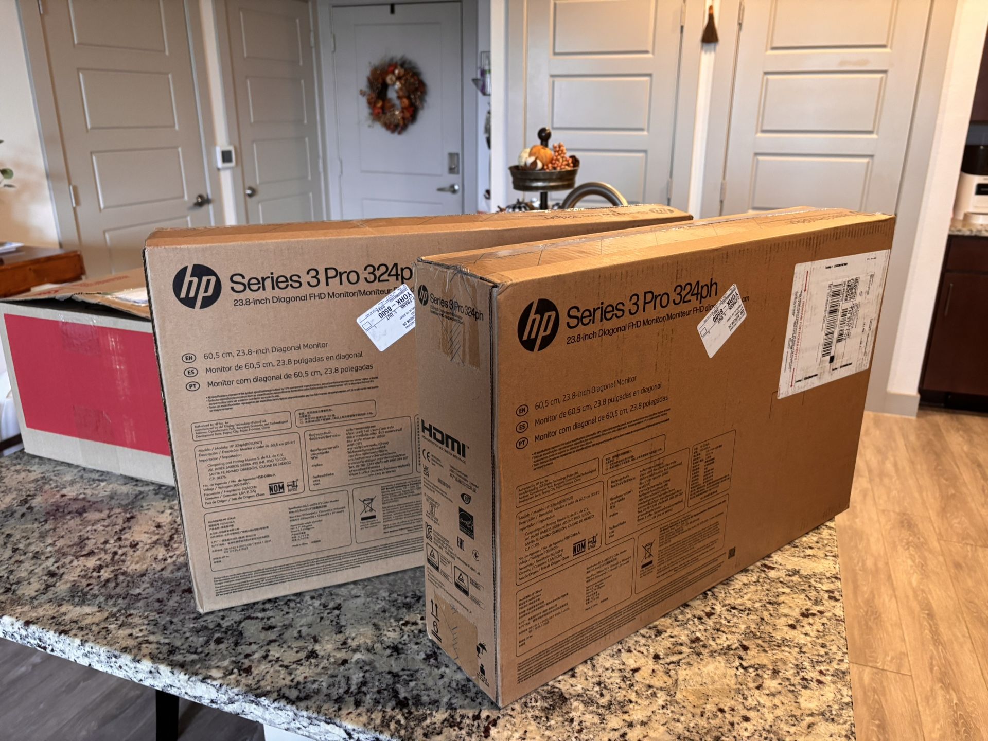 2 HP Monitors, Docking Station, Keyboards, Headset