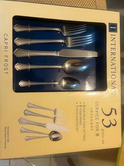 International Capri Frost 53-Piece Flatware Set - New in Box