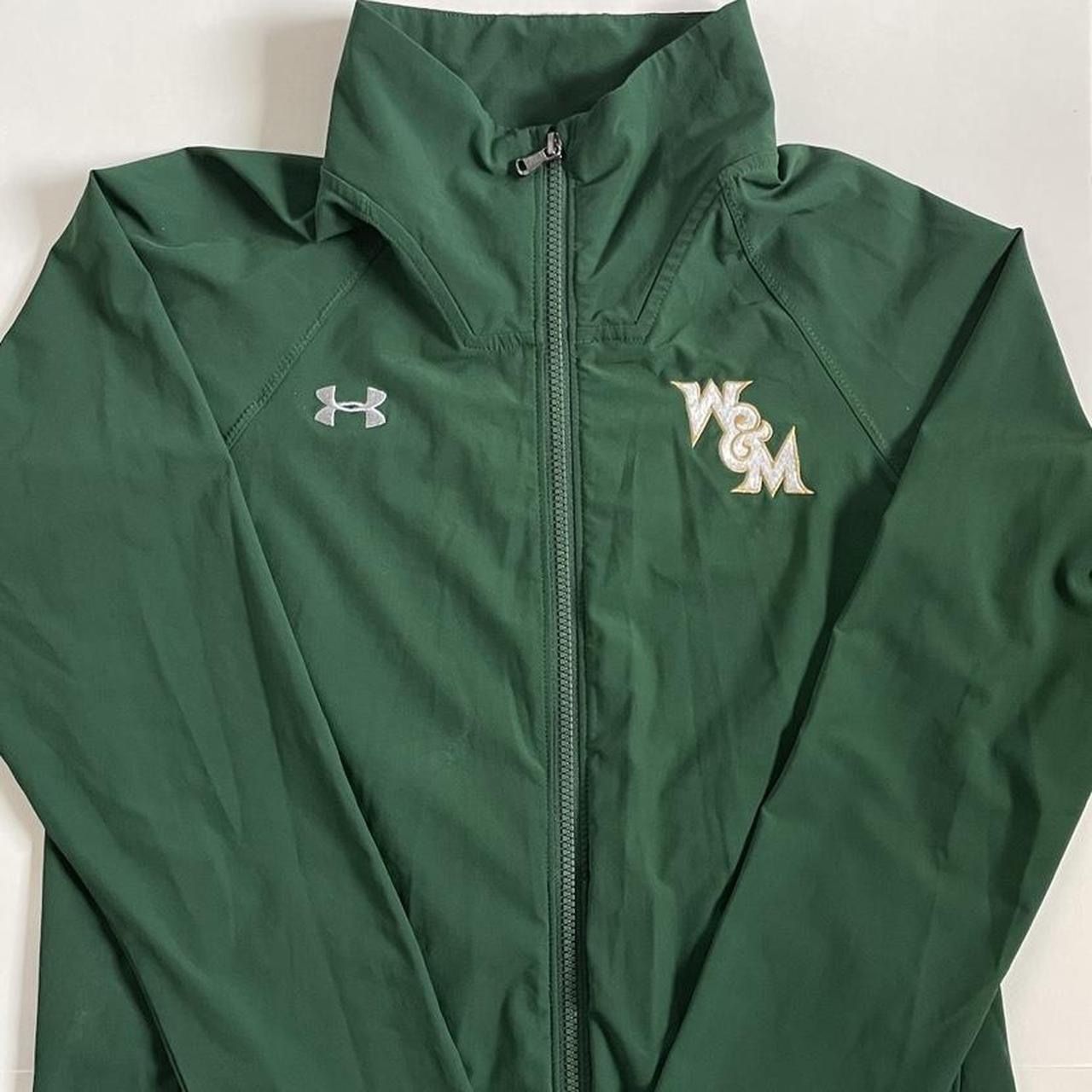 Mens Under Armour William & Mary Warmup Pregame Light Jacket Dri Fit Green Small