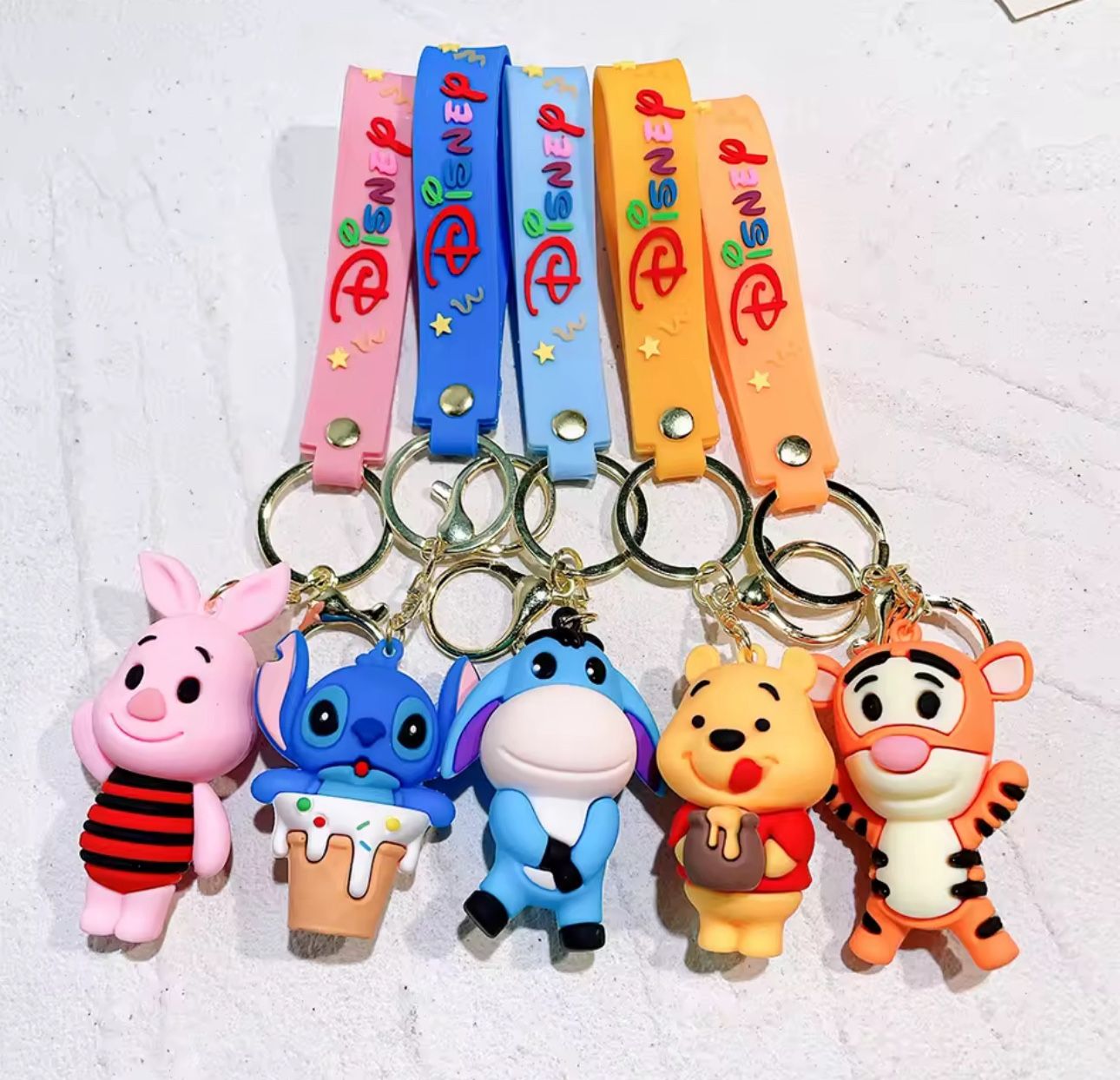 Keychains Winnie The Pooh, Piglet, Tigger, Eeyore