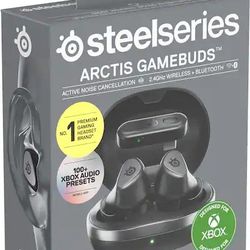 SteelSeries - Arctis GameBuds True Wireless Noise Cancelling Gaming Earbuds for Xbox, PS5, PS4, PC, Switch - Black