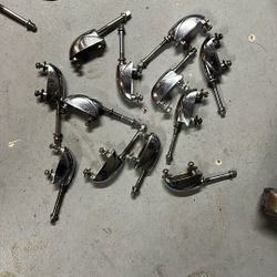 Vintage Gretsch Tom Lugs Set Of  12 With Tension Rods And Mounting Hardware 