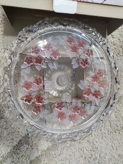 Venezia Collection Large Footed Cake Platter Fine Crystal