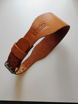 Vintage 90s Physico Fitness Thick Cowhide Leather Bodybuilding/Powerlifting Belt W 34-42"