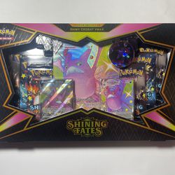 Sealed Pokemon TCG: SHINING FATES Shiny Crobat VMAX PREMIUM COLLECTION BOX | 7 Booster Packs, oversized and regular shiny Crobat VMAX card