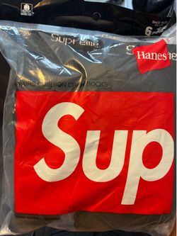 Black Hanes x supreme socks (4 pack)