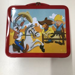 ALUMINUM COLLECTABLE LUNCH BOX--LOONEY TUNES RODEO