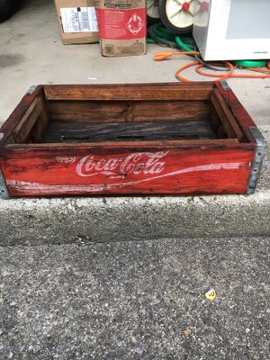 Photo Vintage Red Coke Coca Cola Wood Soda Pop Case Crate from 1979