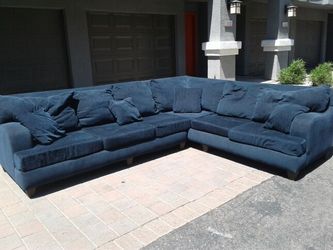 Like New XXL Navy Blue Sectional Free Delivery