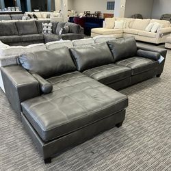 NOKOMIS CHARCOAL LAF SECTIONAL