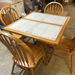 Oak Kitchen Table Set 