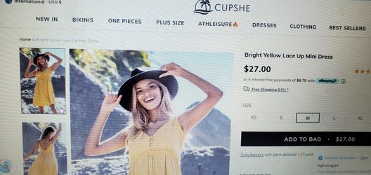 Bright Yellow Lace Up Mini Dress 