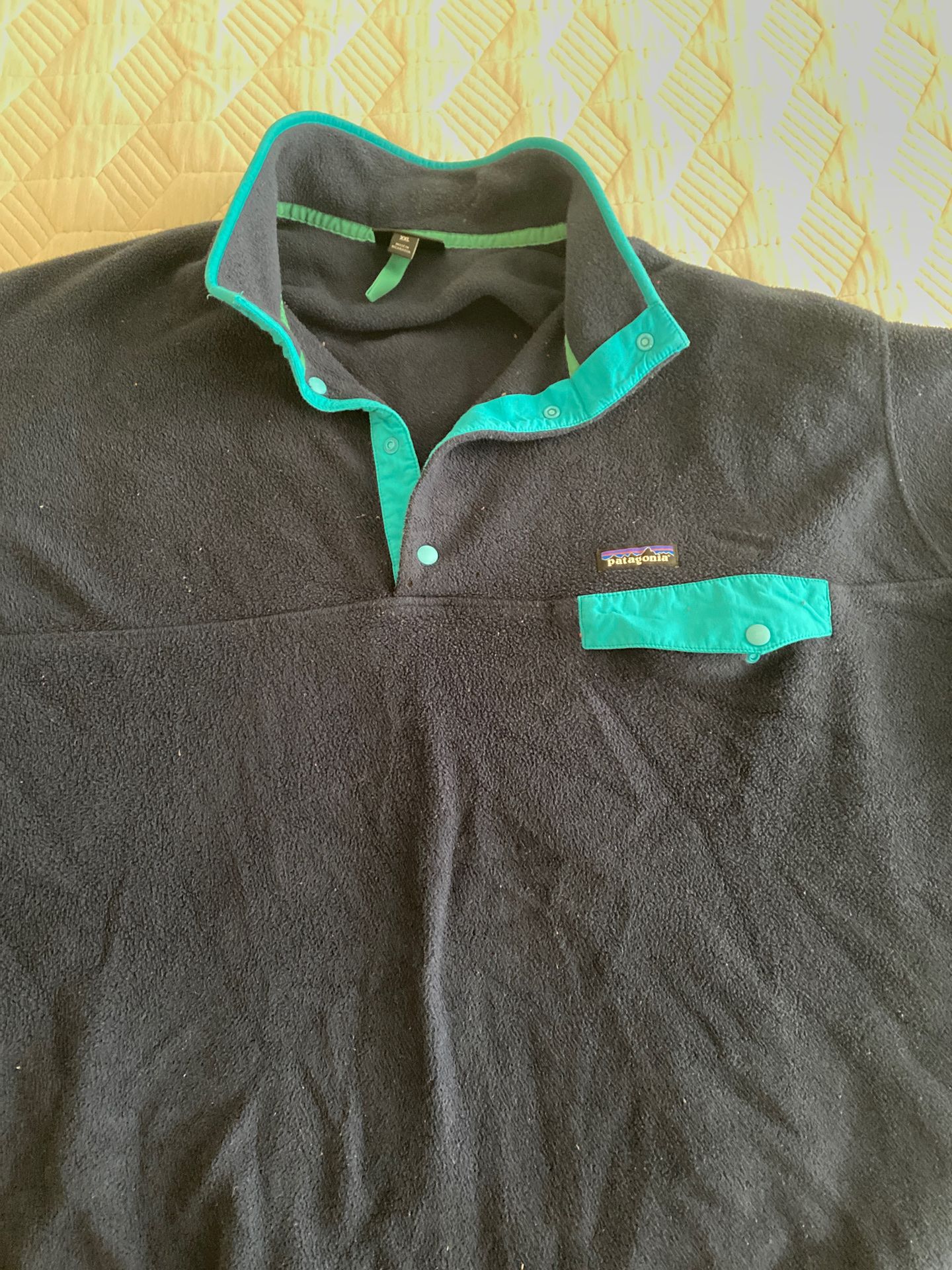 Patagonia Synchilla - Navy Blue and Teal - XXL