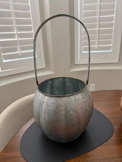 Galvanized pumpkin