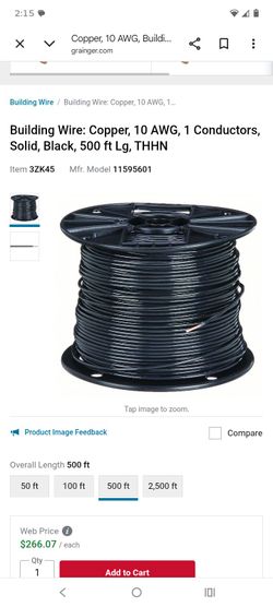 500' ft 10 awg wire