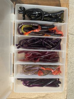 Fishing Worms Plastics Tackle Boxes