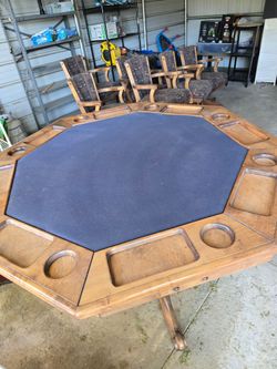 Poker Table with 6 chairs