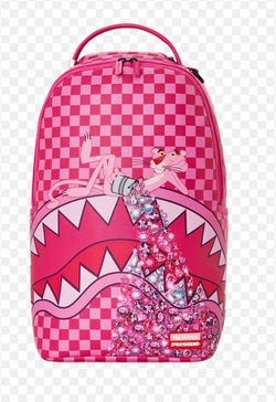 pink pantheress on diamonds sprayground backpack