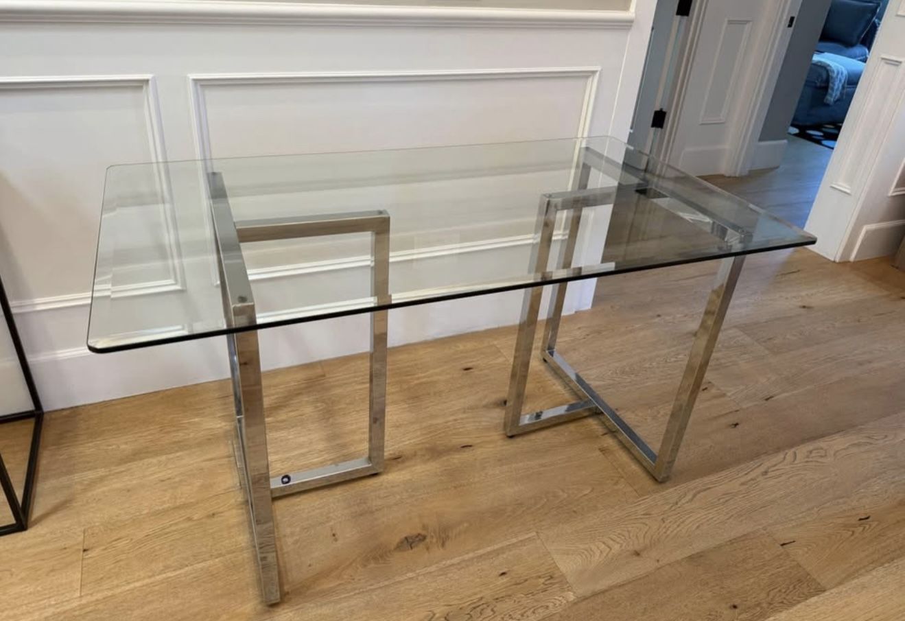 Glass and Chrome Desk