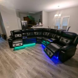 Envi Power Reclining Sectional w LED Lights