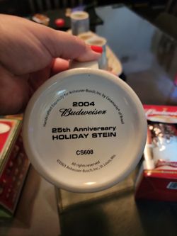 Budweiser Holiday Stein 2004
